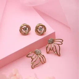 Aatmana Gold-Plated Classic Stud Earrings - Set of 2 image 1