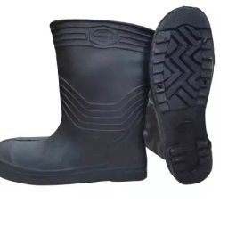 Comfort High Ankle Gum Boot Shoes Black Size 8-44