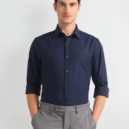 Arrow Blue Cotton Regular Fit Shirt-picture-48