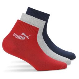 Puma Multicolor Cotton Solid Socks Pack of 3-image-49