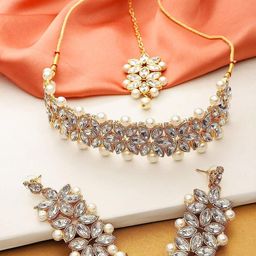 Shayna Gold-Plated Alloy Jewellery Set-image-28