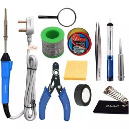 Fadman Beginner Basic 11 In 1 Soldering Iron Kit Copper, Iron & Nickle Corded 25 W with Cutter, Solder Wire-27