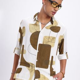 glitchez Geo Play Printed Realxed Shirt-image-18