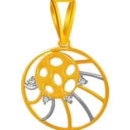 P.C. Chandra Jewellers 14KT (585) Yellow Gold and Diamond Pendant (Without Chain) for Women-image-72