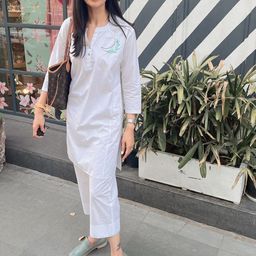 Raas by Ekta Embroidered & Printed Pure Cotton Top With Trousers Co-Ords-picture-50