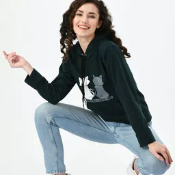 Brainbees Women Graphic Printed Long Sleeve Hooded Pullover Sweatshirt-picture-42