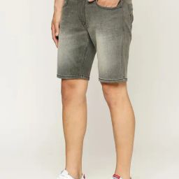 Pepe Jeans Grey Cotton Regular Fit Denim Shorts-picture-42