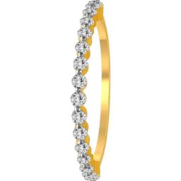 P.C. Chandra Jewellers 14KT (585) Yellow Gold and Diamond Finger Ring for Women-image-59