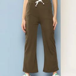 Aarika Green Nylon Solid Pants-image-90
