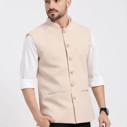 SHOWOFF Peach Cotton Regular Fit  Jacket-image-29