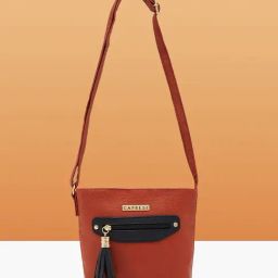 Caprese Tan Jane Faux Leather Cross Body Bag-image-13