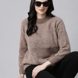 showoffff SHOWOFF Brown Self Design Pullover-picture-18