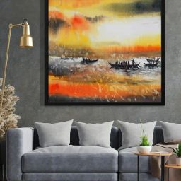 999Store Printed Brown Canvas Wall Art-image-47