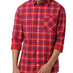 Tommy Hilfiger Deep Crimson Checks Classic Fit Shirt-image-53