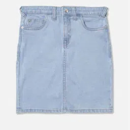Allen Solly Girls Blue Solid Skirt-picture-15