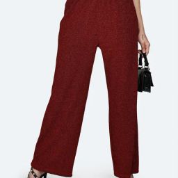 Zink London Red Regular Fit High Rise Trousers-picture-28