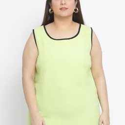 Oxolloxo Women Green Solid Styled Back Top-picture-30