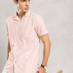 Nautica Men Premium Striped Pure Cotton Casual Shirt-image-66