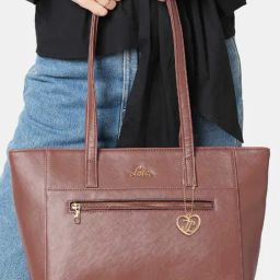 Lavie Pink Textured Large Tote Handbag-image-61