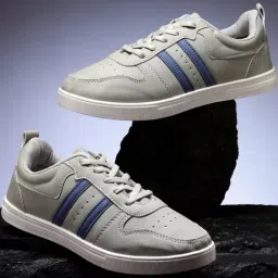 Asian Men's Grey Casual Sneakers-image-20