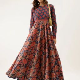 Divena Navy Printed Anarkali Kurta-picture-10