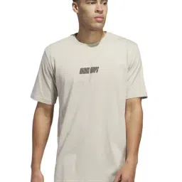 Adidas Originals Beige Cotton Loose Fit Printed Sports T-Shirt-image-45