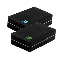 TEGO Unisex Pack of 2 Black Solid Boost Yoga Block-image-8
