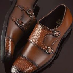 Hoversole Men's Henry Brown Monk Shoes-image-94