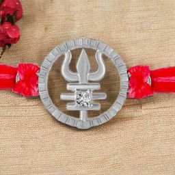 Rihi by P.C. Chandra Jewellers Trishul Rakhi for Men & Boys-image-25