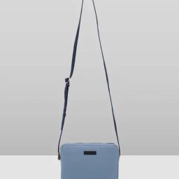 Caprese Powder Blue Maree Faux Leather Cross Body Bag-5