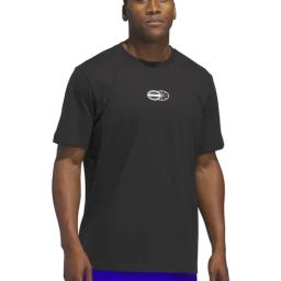 Adidas Originals Black Cotton Loose Fit Printed Sports T-Shirt-image-47