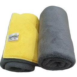 Softspun 30x40 cm 900 GSM Yellow, Grey Microfiber Cloth Pack of 2 Pcs-image-57