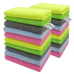 Softspun 20x30 cm 340 GSM Assorted Microfiber Cloth Pack of 20 Pcs-image-30