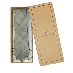 The Tie Hub Men Printed Silk Skinny Tie-image-66