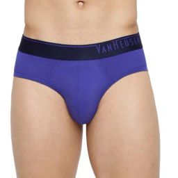 Van Heusen Regular Fit 4 Way Stretch Body Defining Fit Solid Briefs - Royal Blue-picture-11