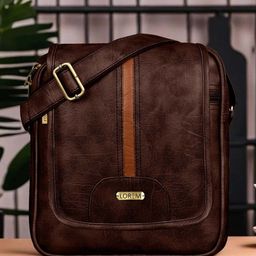 LOREM Maroon Structured Sling Bag-24
