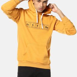 Campus Sutra Men Yellow Printed Hooded Sweatshirt-picture-25