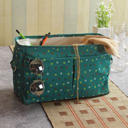 Soumya Green & Red Printed 3 Pocket Multi-Purpose Space Saver Organizer Bag-50