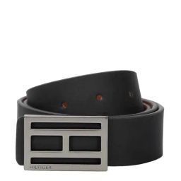 Tommy Hilfiger Black Leather Reversible Belt for Men-image-85