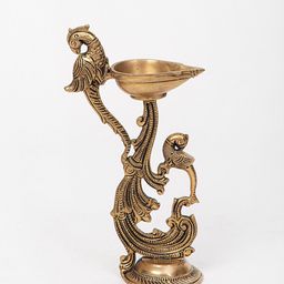Fabindia Mehnoor Metal Textured Tall Diya-image-80