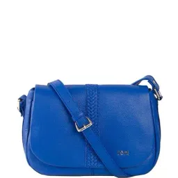 Tohl Rp1 Cara Cobalt Blue Interlaced Leather Flap Sling Bag-18