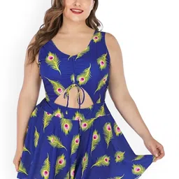 Plus Curvves Plus Size Printed Swim Dress-image-15