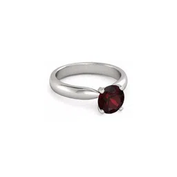 GenZcomplex Silver-Plated Copper Garnet Finger Ring-image-63
