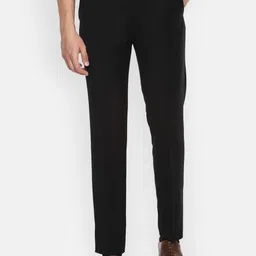 Louis Philippe Permapress Men Grey Solid Slim Fit Formal Trousers-image-18