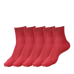 Dollar Socks Kids Pack Of 5 Cotton Calf-Length School Socks-53
