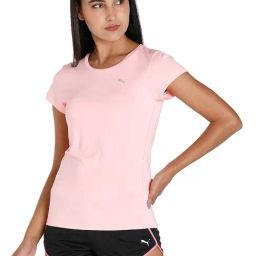 Puma Peach Logo Print T-Shirt-image-71