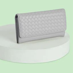 Forever Glam by Pantaloons Grey Woven Medium Wallet for Women-16