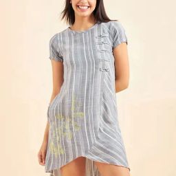 Sweet Dreams Blue Striped Night Dress-picture-34