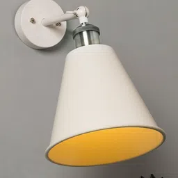 Homesake White Solid Handcrafted Frustum Guard Swing Arm Light-image-92