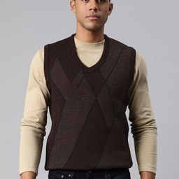 Pierre Carlo Men Self Design Sweater Vest-image-93